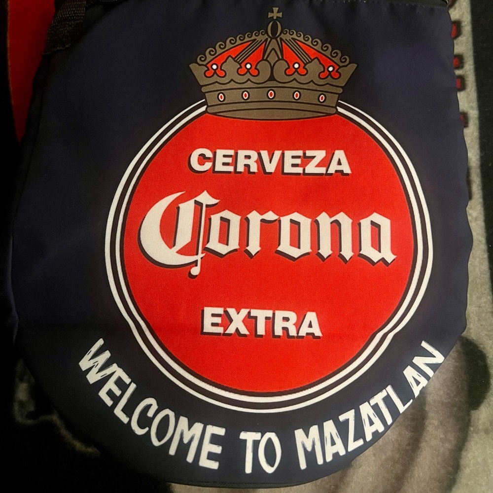 Vintage Corona Insulated Cooler Bag Soft w/ Zipper Strap
